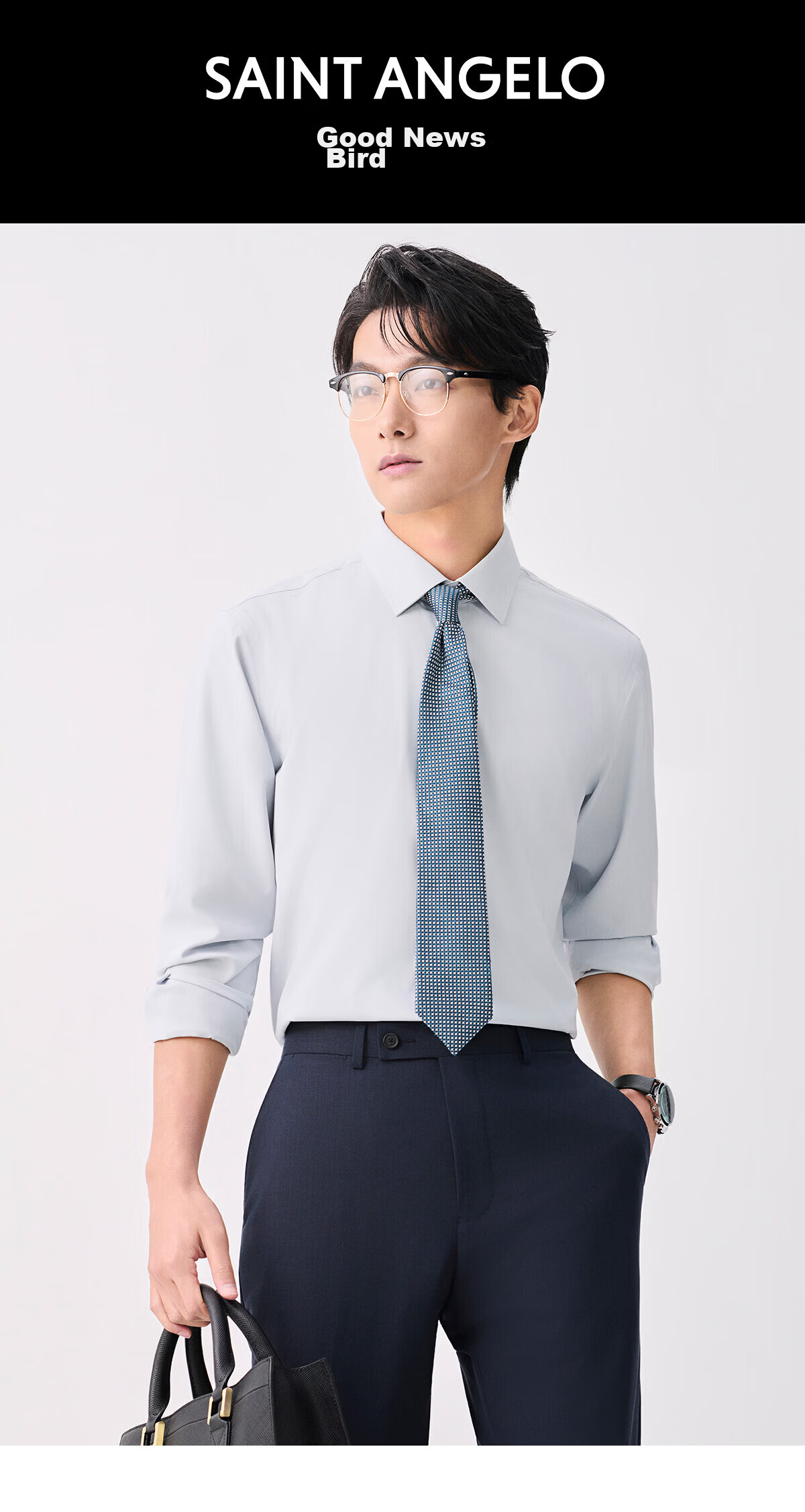 Baoxiniao Men's Cooling Long Sleeve Shirt Business Formal Wear KEBCA1103HU111 1
